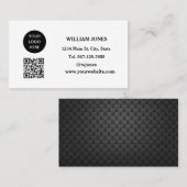 Social media QR Code Scannable Black Luxe Visitekaartje (Voorkant / Achterkant)