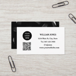 Social media QR Code Scannable Black Luxe Visitekaartje