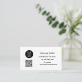 Social media QR Code Scannable Black Luxe Visitekaartje (Staand voorkant)