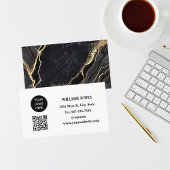 Social media QR Code Scannable Black Luxe Visitekaartje