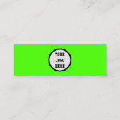 Social media QR Code Scannable Fluorescent Green Mini Visitekaartje (Achterkant)