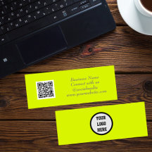 Social media QR Code Scannable Fluorescerend Geel