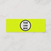 Social media QR Code Scannable Fluorescerend Geel Mini Visitekaartje (Achterkant)