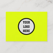 Social media QR Code Scannable Fluorescerend Geel Visitekaartje (Achterkant)