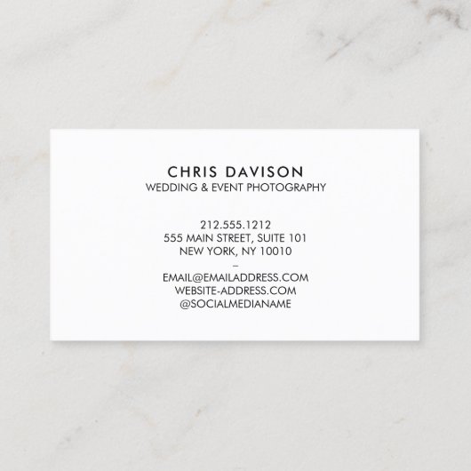 Social Media QR Code Uw Logo toevoegen Zwart Visitekaartje (Achterkant)