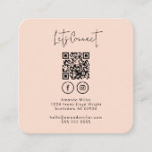 Social Media QR Code Verbind met ons Modern Bold Vierkante Visitekaartje (Voorkant)
