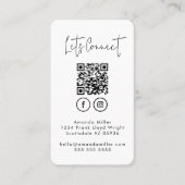 Social Media QR Code Verbind met ons Modern Bold Visitekaartje (Voorkant)
