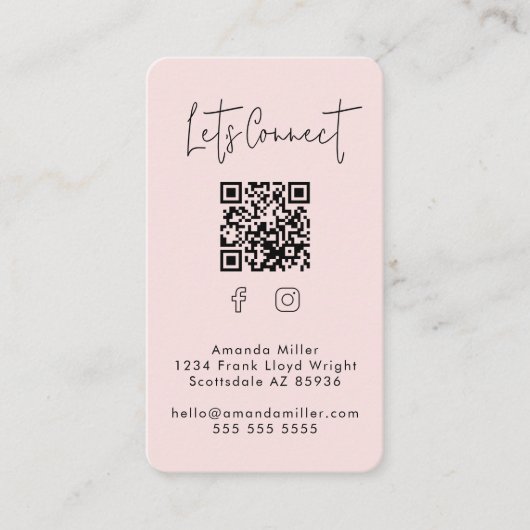 Social Media QR Code Verbind met ons Modern Cool Visitekaartje (Voorkant)