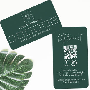 Social Media QR Code Verbind met ons Modern Klantenkaartje
