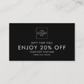 Social Media QR Code Verbind met ons Modern Kortingskaartje (Achterkant)