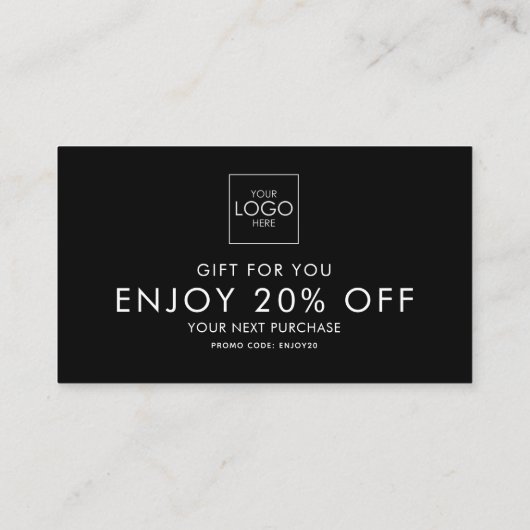 Social Media QR Code Verbind met ons Modern Kortingskaartje (Achterkant)