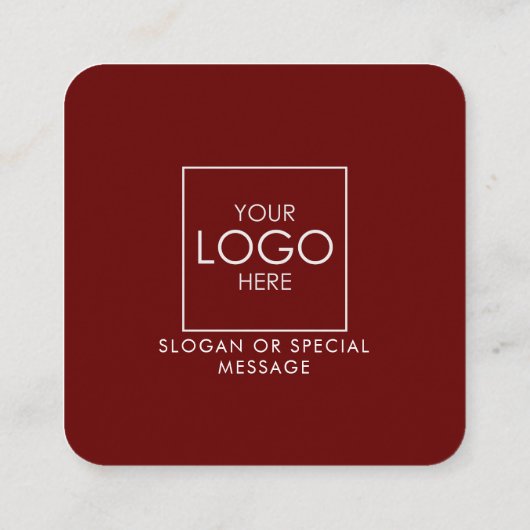 Social media QR-code Verbind met ons Modern Rood Vierkante Visitekaartje (Achterkant)