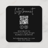 Social Media QR Code Verbind met ons Modern Vierkante Visitekaartje (Voorkant)