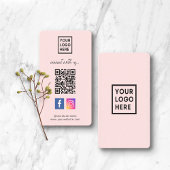 Social Media QR Code Verbind met ons Roze Visitekaartje