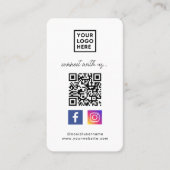 Social Media QR Code Verbind met ons Wit Visitekaartje (Voorkant)