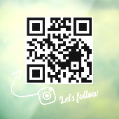 Social Media QR Code Zakelijk Bord deur bord Raamsticker (Vel 3)