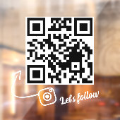 Social Media QR Code Zakelijk Bord deur bord Raamsticker (Vel 2)
