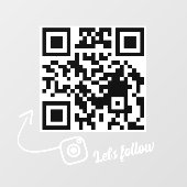 Social Media QR Code Zakelijk Bord deur bord Raamsticker (Vel)