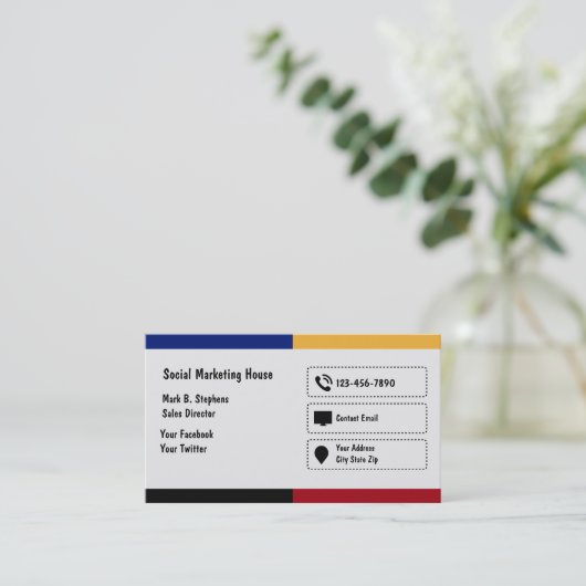 Social Media QR Code Zakelijk Contact Kaarten Contactkaartje (Staand voorkant)