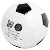 Social media QR Code Zwart Modern Business Logo Voetbal (Drie kwart)