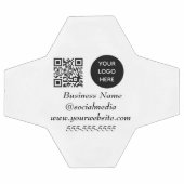 Social media QR Code Zwart Modern Business Logo Voetbal (Enkel)