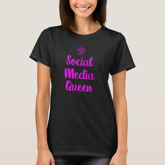 Social Media Queen T-shirt (Voorkant)