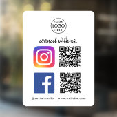 Social Media Raamsticker | Instagram Facebook QR