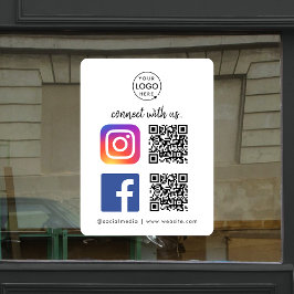 Social Media Raamsticker | Instagram Facebook QR
