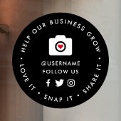 Social Media Raamsticker | Love Snap Share