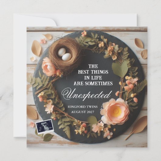 Social Media Reveal Twins Pregnancy Announcement  Aankondiging (Voorkant)