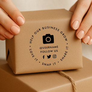 Social Media Rubber Stempel Volg Ons Zakelijk