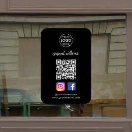 Social Media Ruitsticker | Instagram Facebook QR Raamsticker