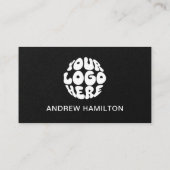 Social Media Scannable QR Code Logo Aangepast Zwar Visitekaartje (Achterkant)