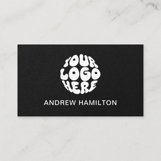 Social Media Scannable QR Code Logo Aangepast Zwar Visitekaartje (Achterkant)