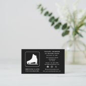 Social Media Schaatsinstructeur Sportcoach Visitekaartje (Staand voorkant)