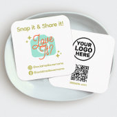 Social Media Snap en Share, QR-code Vierkante Visitekaartje