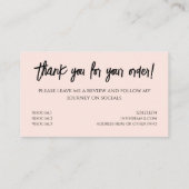 Social Media Store QR Code Korting Bedankt Visitekaartje (Achterkant)