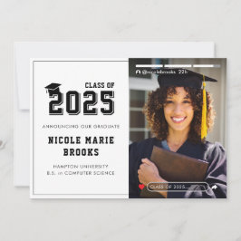 Social Media Story Foto Wit Afstuderen Aankondiging