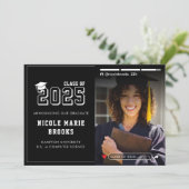 Social Media Story Foto Zwart Afstuderen Aankondiging (Staand voorkant)