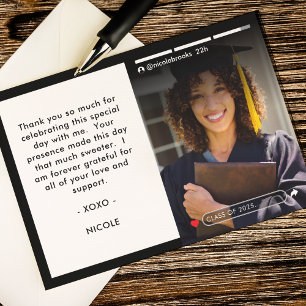 Social Media Story Post Foto Afstuderen Bedankkaart