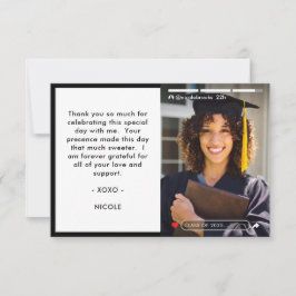 Social Media Story Post Foto Afstuderen Bedankkaart