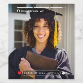 Social Media Story Post Foto Afstuderen Wijn Etiket (Enkel label)