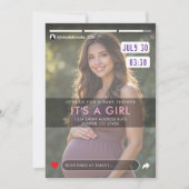 Social Media Story Post Foto Baby shower Kaart (Voorkant)