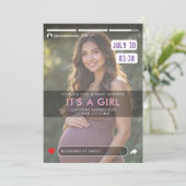 Social Media Story Post Foto Baby shower Kaart (Staand voorkant)