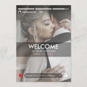 Social Media Story Post Fotobruiloft Programmakaart (Voorkant)