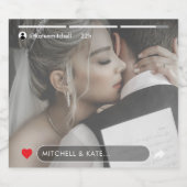 Social Media Story Post Fotobruiloft Sparkling Wijnetiket (Enkel label)