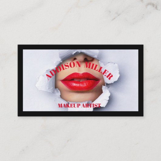 Social Media, Trendy Make-up Artiest QR-code Visitekaartje (Voorkant)