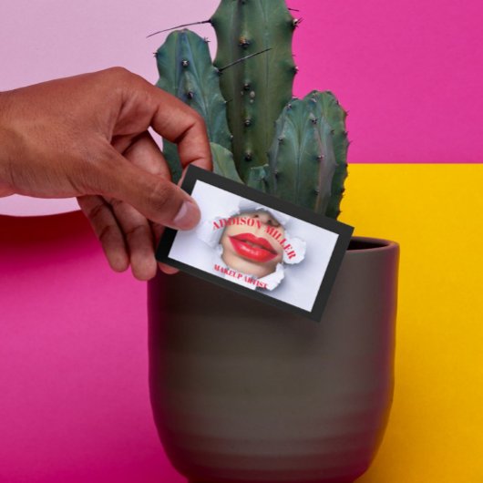 Social Media, Trendy Make-up Artiest QR-code Visitekaartje