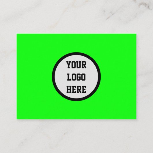 Social media Trendy Neon Modern Fluorescerend Groe Visitekaartje (Achterkant)