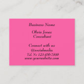 Social media Trendy Neon Modern Neon Roze Visitekaartje (Voorkant)